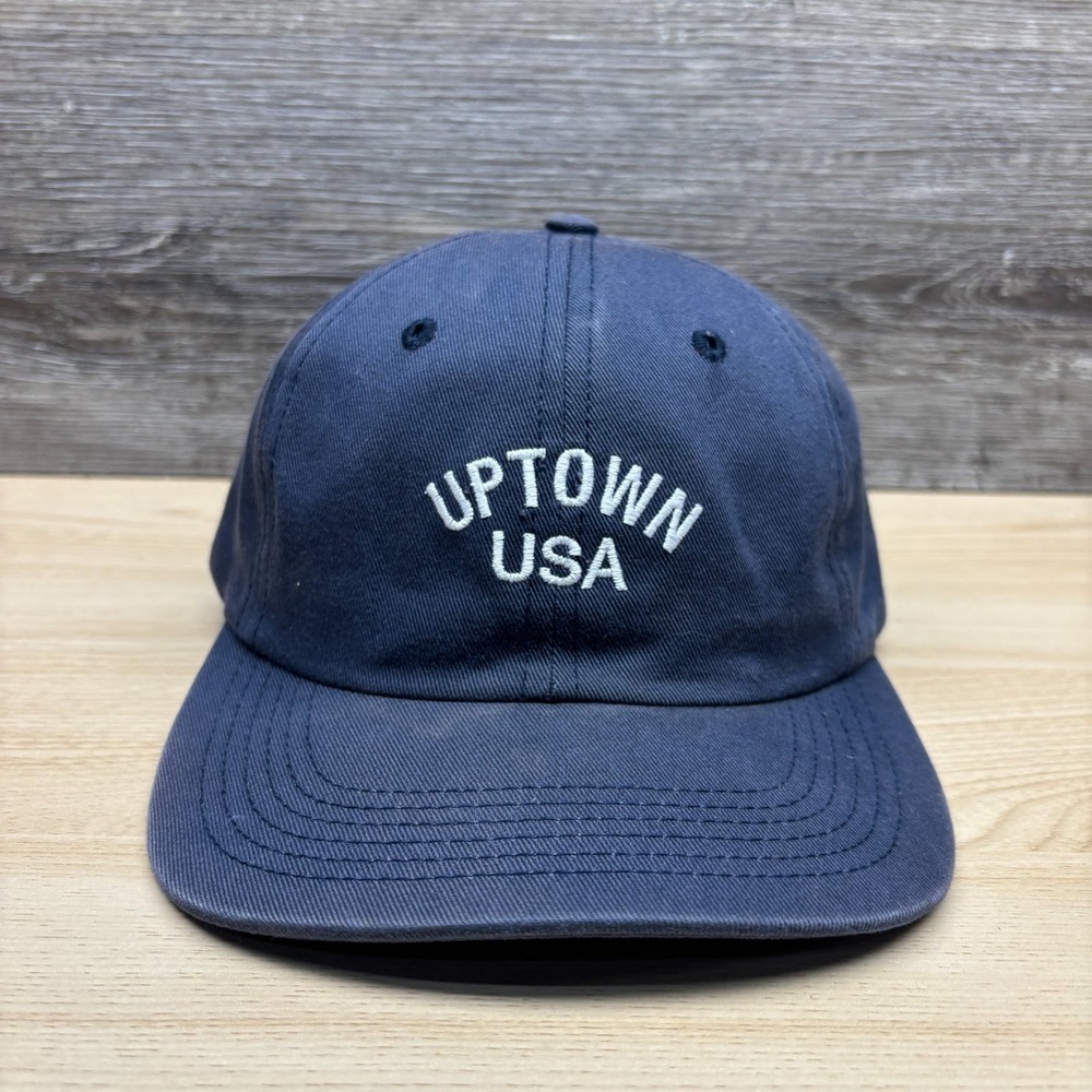 Uptown USA Hat Cap Strap Back Blue Embroidered Adjustable Mens USA Made